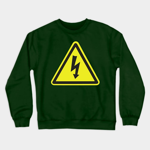 High Voltage Hazard Crewneck Sweatshirt by Airdale Navy